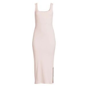 SKIN Isha Pima Cotton Blend Midi Sheath Dress in Pink NWT Size 3/Large